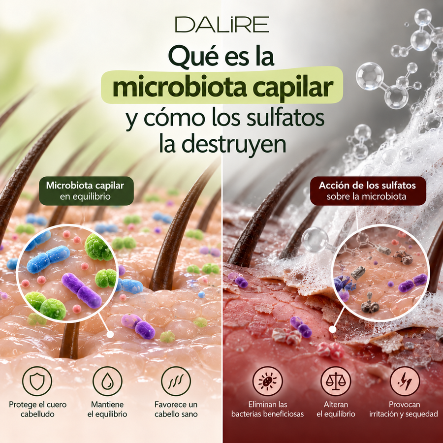 Qué es la microbiota capilar y cómo los sulfatos la destruyen