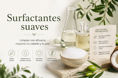 ¿Qué son los surfactantes suaves y cómo limpian sin agredir el cuero cabelludo?