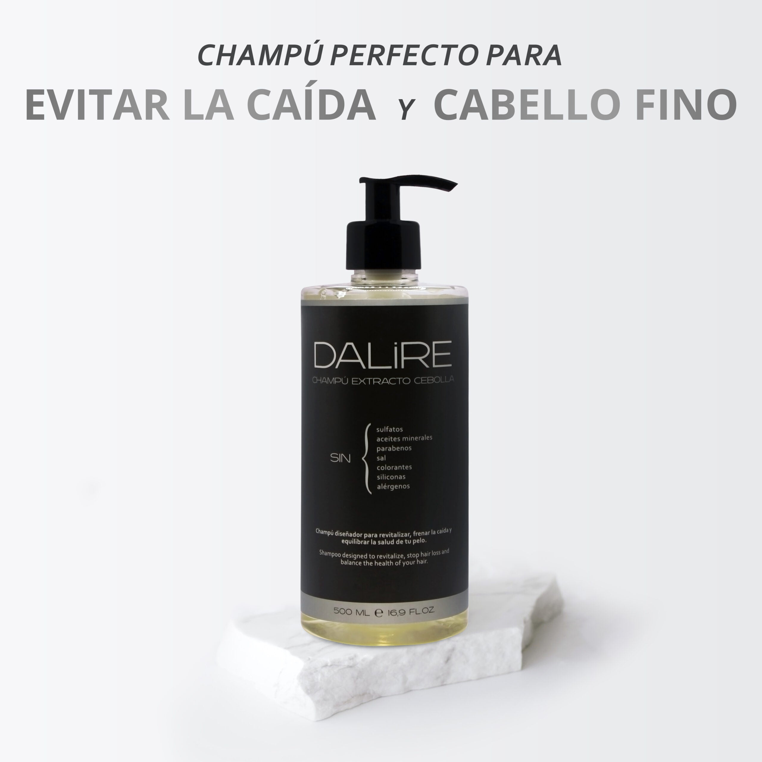 Champú Sin sulfatos Extracto CEBOLLA (cabello GRASO) - 500ml
