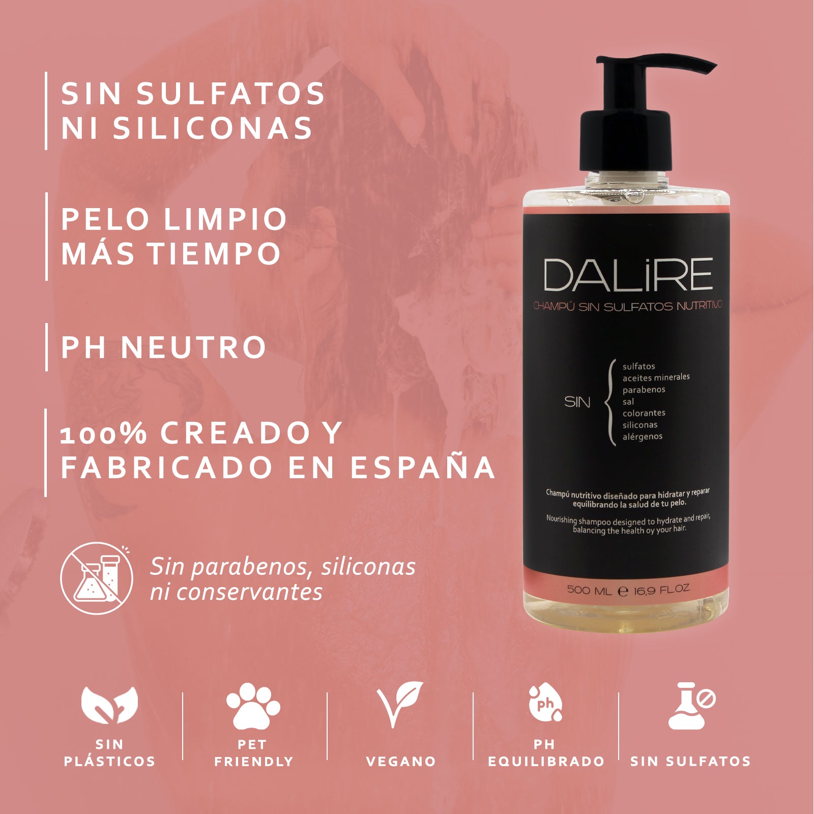 Champú sin Sulfatos NUTRITIVO cabellos normales a secos - 500ml