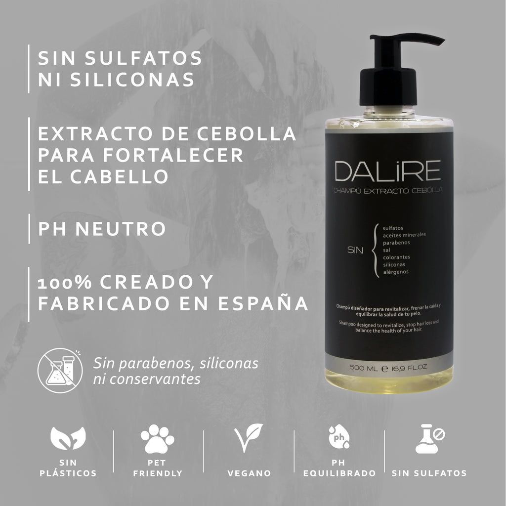 Champú Sin sulfatos Extracto CEBOLLA (cabello GRASO) - 500ml