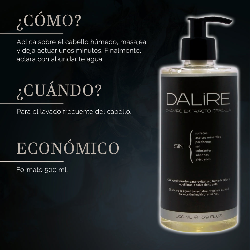 Champú Sin sulfatos Extracto CEBOLLA (cabello GRASO) - 500ml