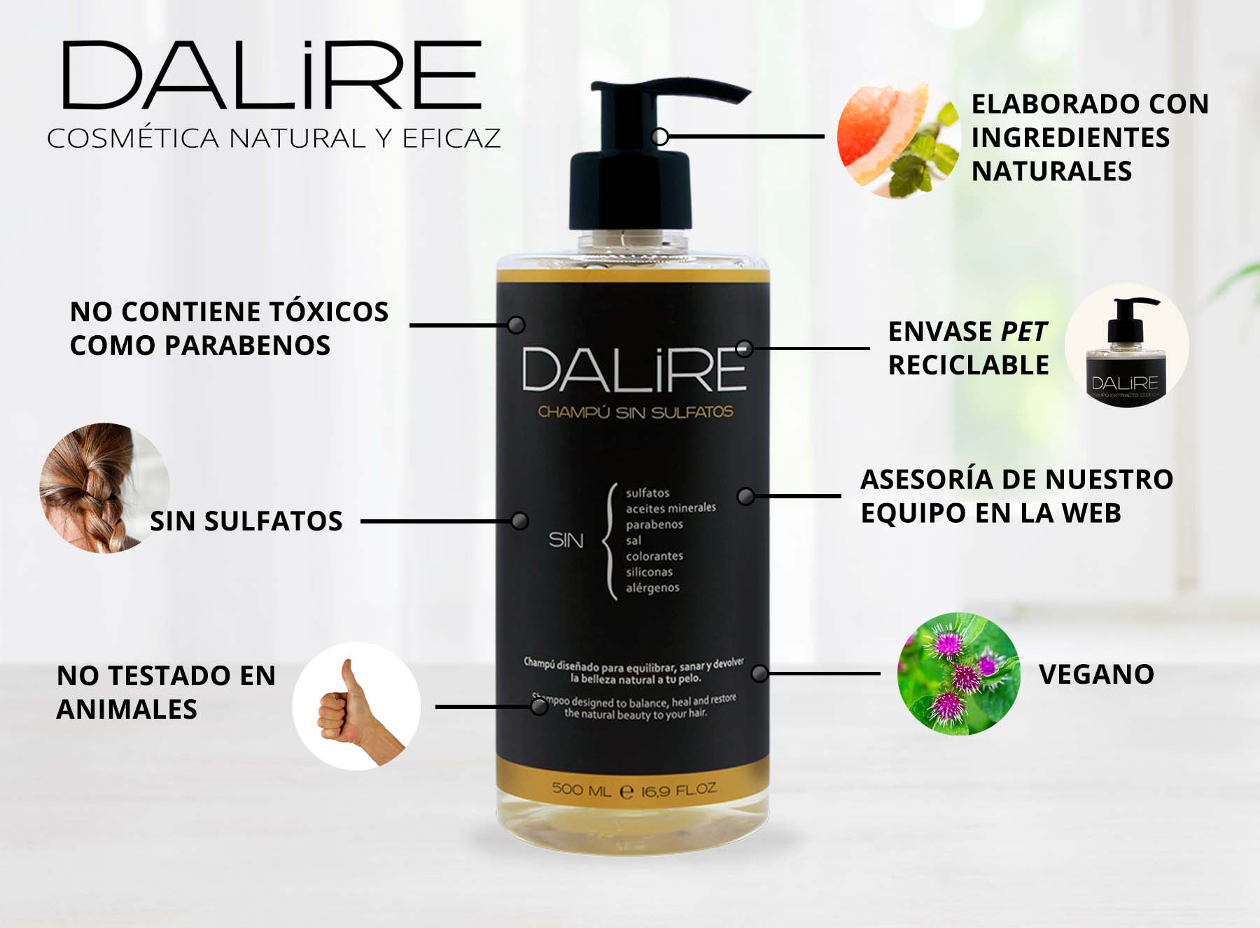 Champú sin Sulfatos Classic (cabellos GRASOS)- 500ml