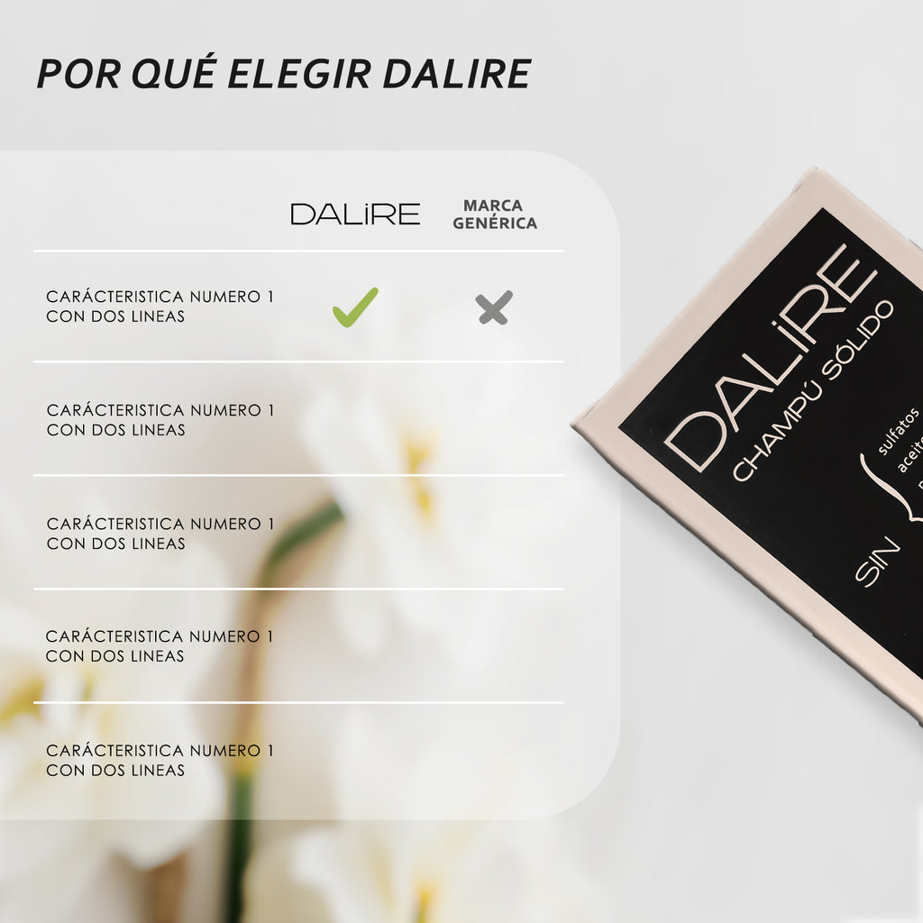 Champú Solido DALIRE sin plásticos - 70gr