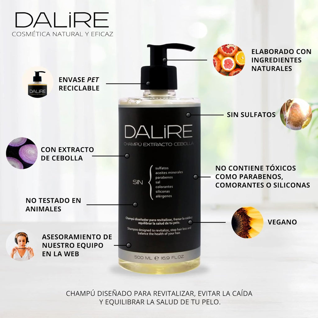 Champú Sin sulfatos Extracto CEBOLLA (cabello GRASO) - 500ml