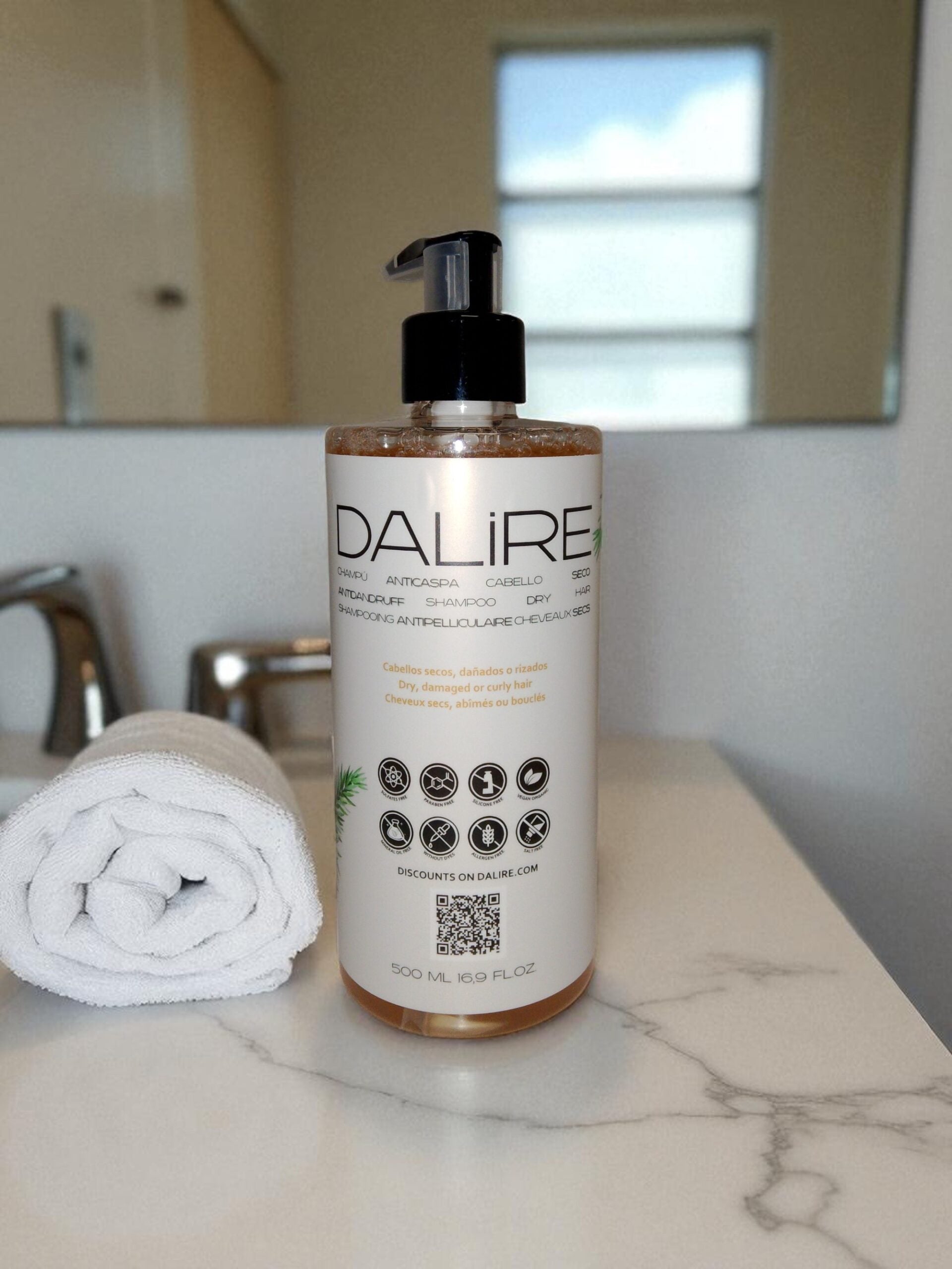 Champú Anticaspa cabellos normales y secos sin Sulfatos ni Siliconas - 500ml