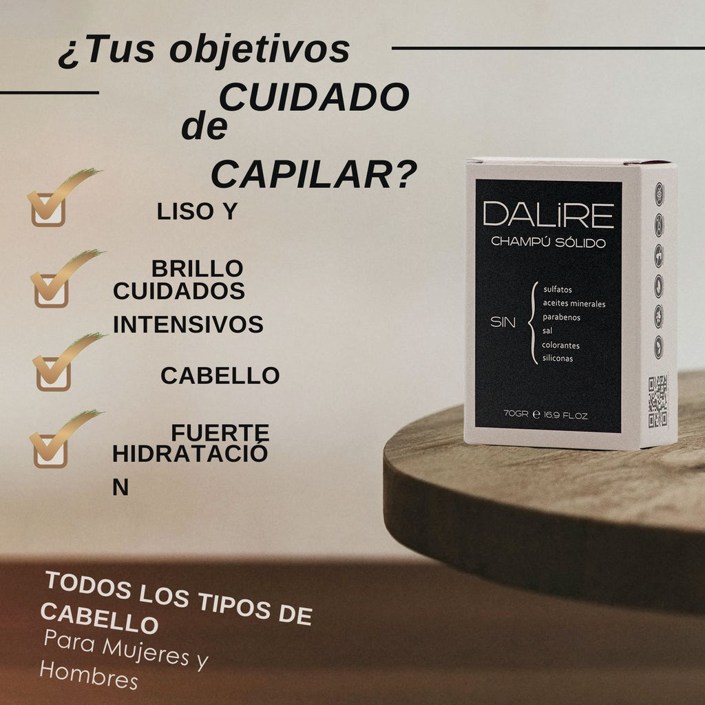 Champú Solido DALIRE sin plásticos - 70gr