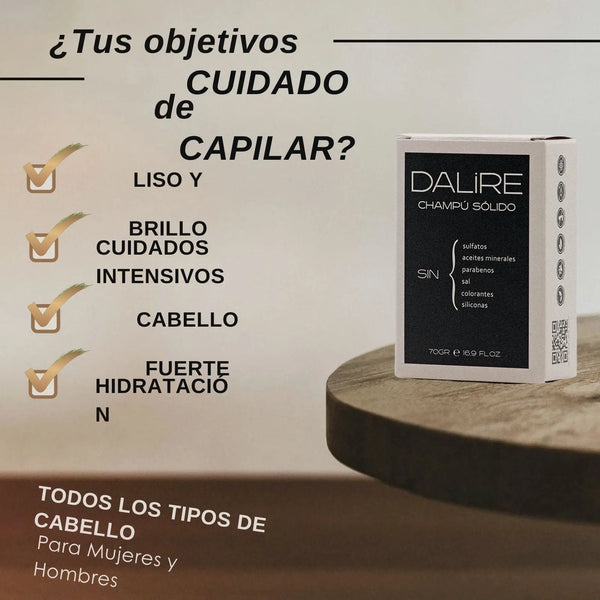 Champô sólido DALIRE, sem plástico - 70g